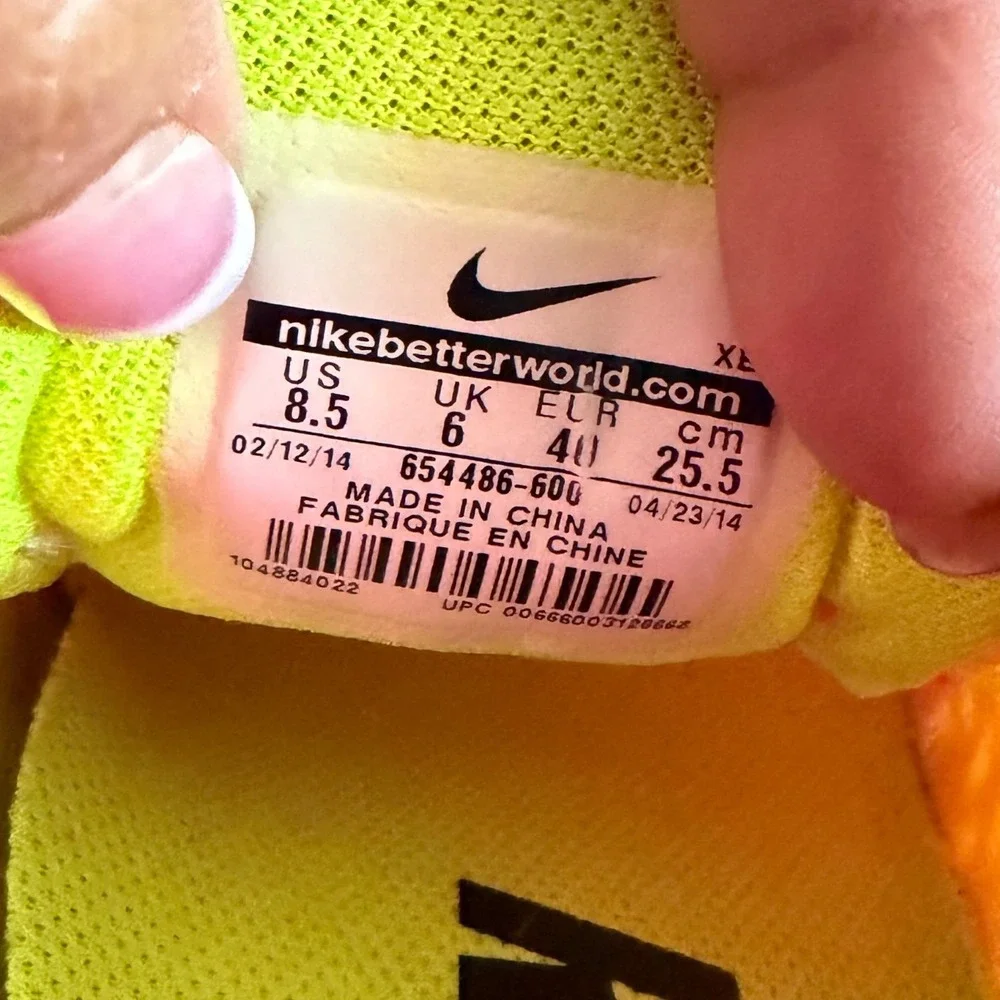 Nike‎ Zoom Pink Orange Mesh Running Athletic Shoes Women's Size 8.5 Jog Sneaker - Picture 11 of 11